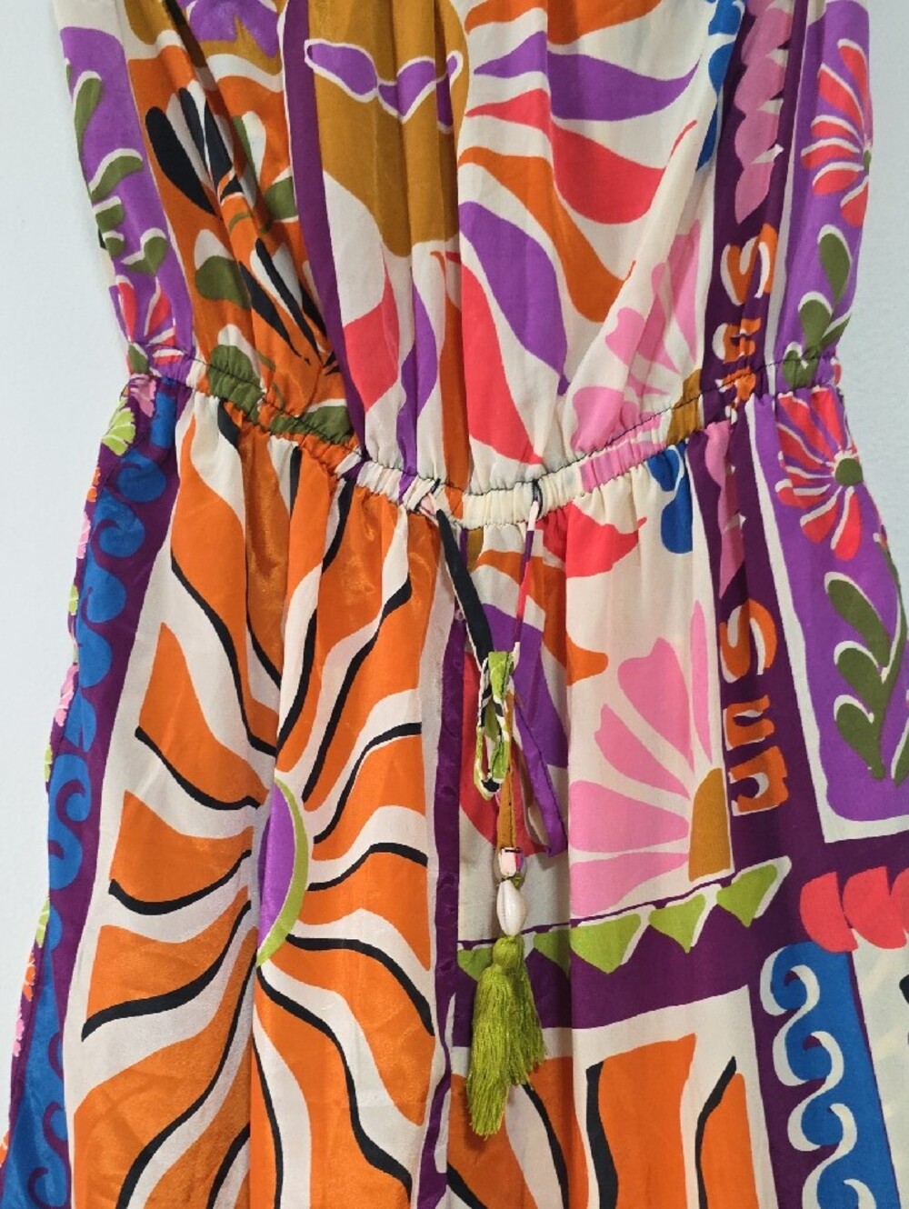 Strapless Wide-Leg Jumpsuit in Multicolor Print - Picture 6 of 8